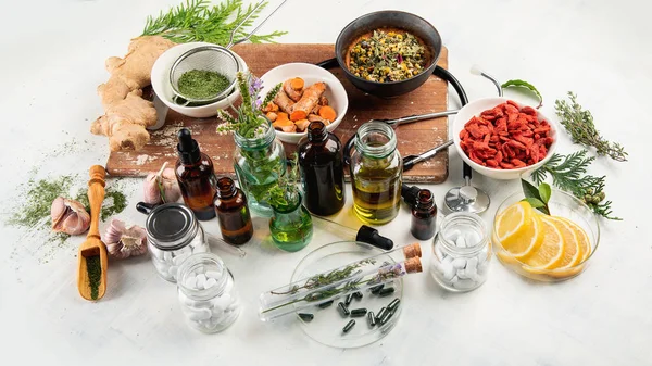 Homeopathie Concept Van Alternatieve Geneeskunde — Stockfoto