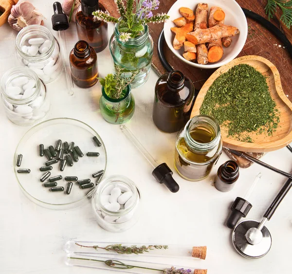 Homeopathy. Alternative medicine concept. — Stock Image Homeopathy Alternative Medicine Concept Royalty Free Stock Images