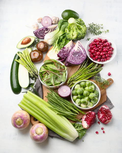 Sağlıklı Yemek Pişirmek Için Mevsim Sebzeleri Still Life — Stok fotoğraf