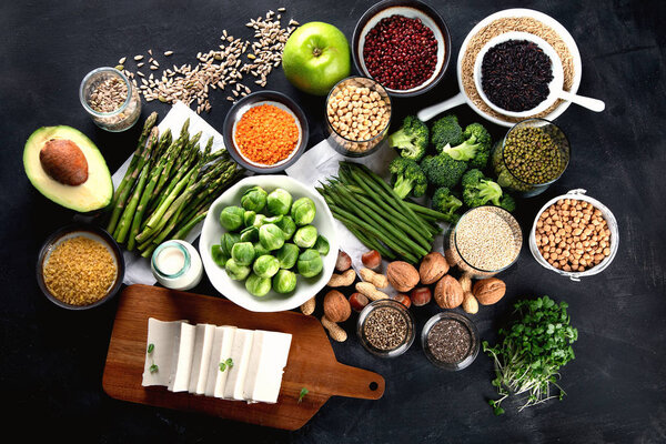 Веганский источник белка. Здоровое питание вегетарианское
