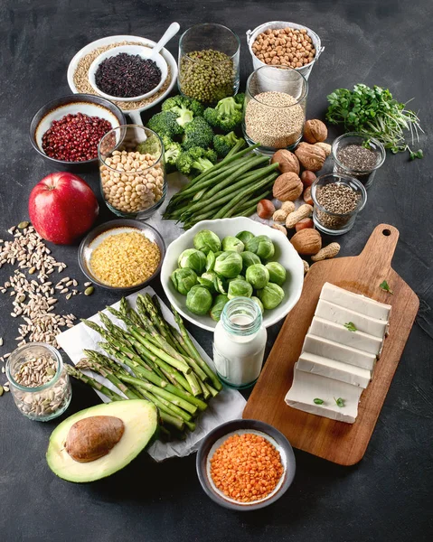 Fuente Proteína Vegana Dieta Saludable Comida Vegetariana — Foto de Stock