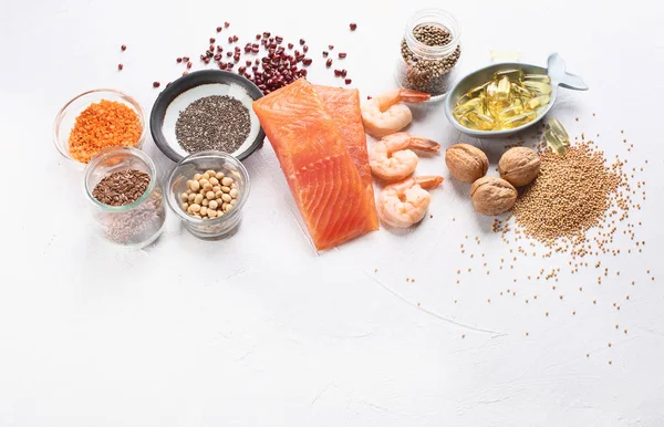 Surse de Omega 3 — Fotografie, imagine de stoc