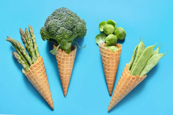 Zdrowe lody z brokułami — Zdjęcie stockowe