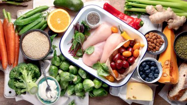 Dengeli beslenme arka planı