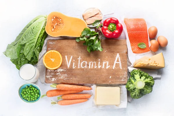 Voedingsmiddelen die rijk zijn aan vitamine A — Stockfoto