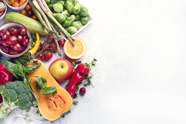 Cibo sano. Verdure. Immagine con spazio di copia — Foto Stock