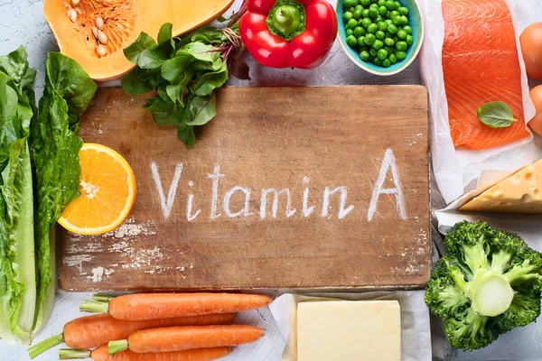 Foods rich in vitamin A — Stock Photo, Image