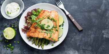 Sebzeli ızgara somon