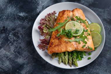 Sebzeli ızgara somon