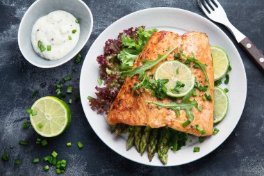 Sebzeli ızgara somon