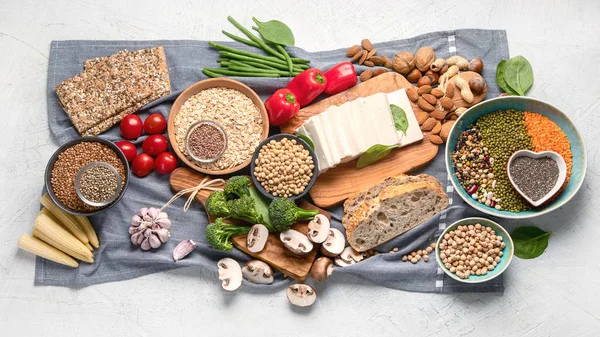 Hälsosam mat för veganer och vegetariskt. — Stockfoto