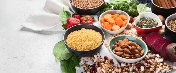 Lever detox dieet voedsel concept. Voedingsmiddelen voor gezonde lever. — Stockfoto