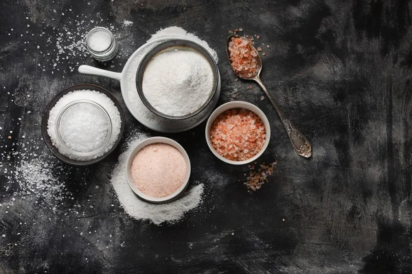 Різні види солі — стокове фото