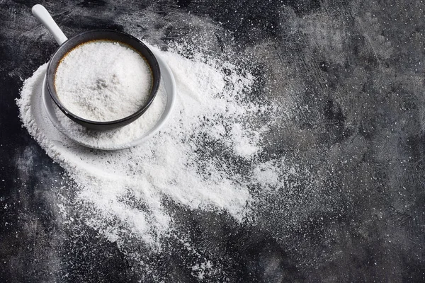 Bowl of white salt — Stock Photo, Image