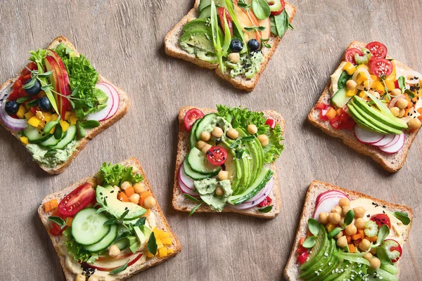 Assortiment veganistische broodjes — Stockfoto