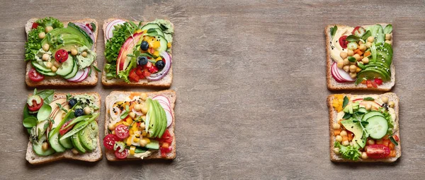 Sortimento sanduíches vegan — Fotografia de Stock