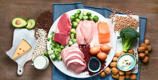 Best High Protein Foods — Stock Photo, Image