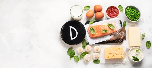 Lebensmittel reich an Vitamin D — Stockfoto