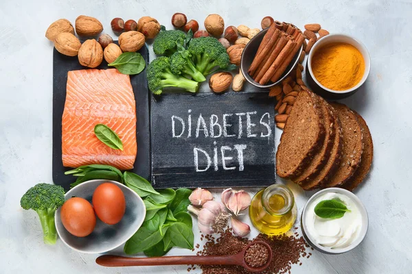 Cibo biologico sano per la dieta diabetica — Foto Stock
