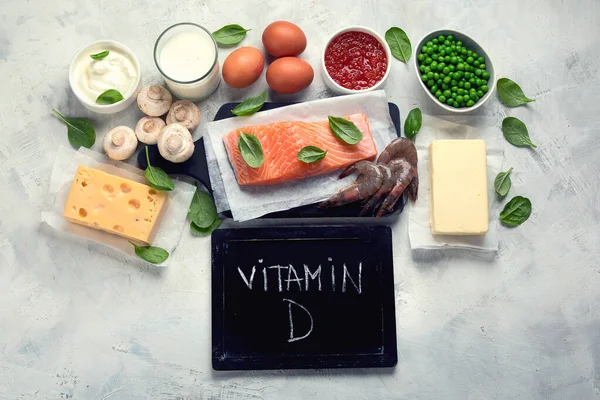 Foods rich in vitamin D — Stock Photo, Image