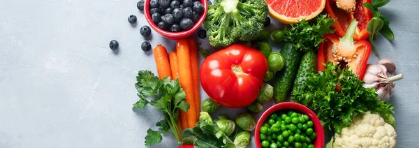 Verse Groenten Veganistisch Vegetarisch Concept Voedingsmiddelen Met Een Hoog Gehalte — Stockfoto