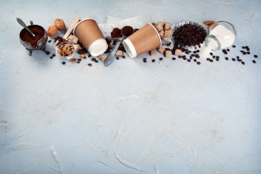 Kopyalama alanı olan kahve arkaplanı. 