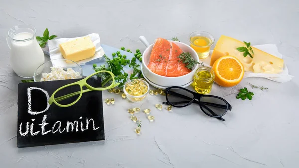 Potraviny Bohaté Vitamin Chalkboard — Stock fotografie