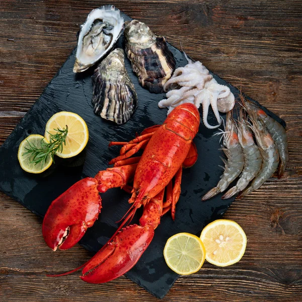 Freshly Boiled Lobster Top View — Stock Photo, Image