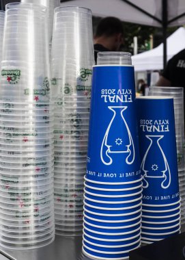 Liverpool taraftarları için bellek fotoğraflandı. 26 Mayıs, Kiev Ukrayna, ev sahipliği yapacak en büyük ve en prestijli Avrupa turnuva - Uefa Şampiyonlar Ligi Finalleri. Finalde Real Madrid Liverpool bir araya gelecek ve. 