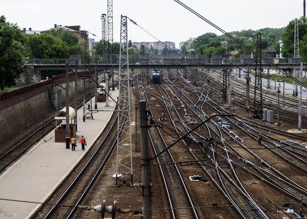 Pohled Výše Trac Železnice — Stock fotografie