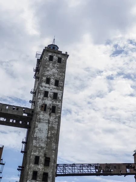 Building Abandoned Granary Sky Kharkov Ukrain — Stock Photo, Image