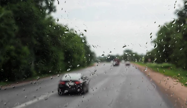 Slecht Weer Autorijden — Stockfoto