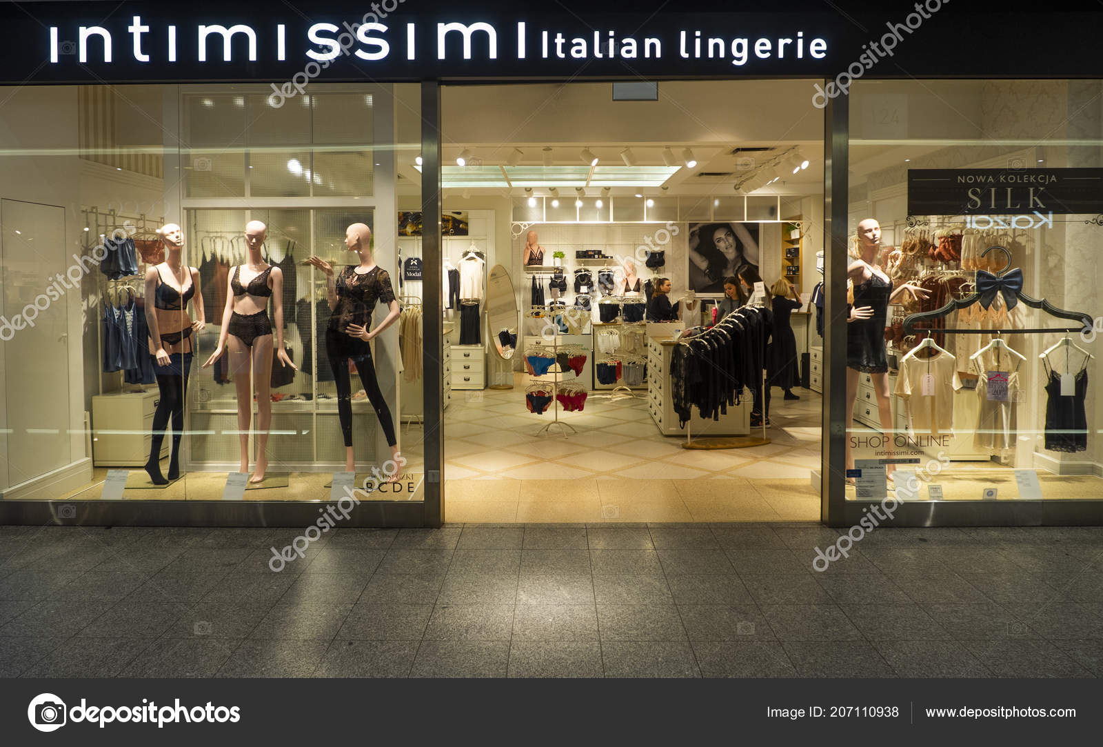 Poland Krakow March 2018 Intimissimi Italian Lingerie Store