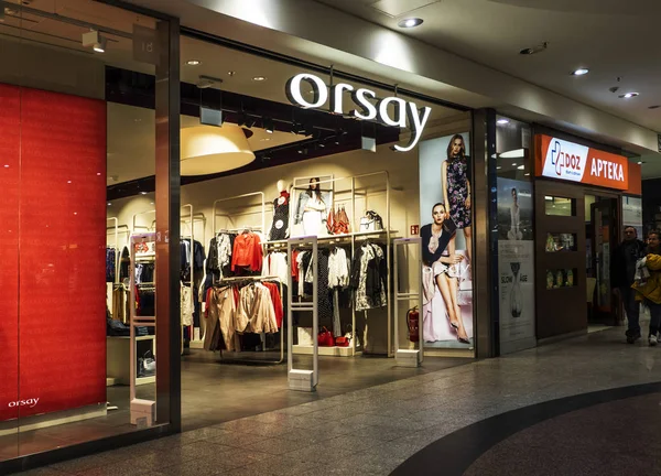 Polen Krakau Maart 2018 Orsay Winkel Galeria Krakowska — Stockfoto