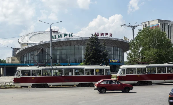 Charków Ukraina Maja 2018 Sowiety Tramwaj — Zdjęcie stockowe