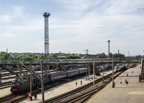 Charków Ukraina Maja 2018 Dworzec Główny — Zdjęcie stockowe