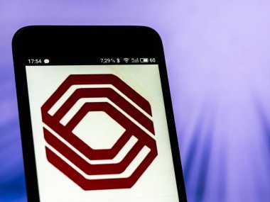 Kiev, Ukrayna - Sept 10,2 2018: gördün Bok Financial Corporation logosu görüntülenen bir akıllı telefon
