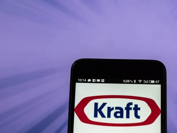 Kiev Ukrayna Eylül 2018 Kraft Foods Group Inc Logo Akıllı — Stok fotoğraf