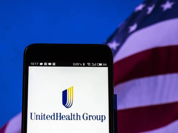 Kijów Ukraina Września 2018 Unitedhealth Group Inc Logo Widoczne Wyświetlane — Zdjęcie stockowe