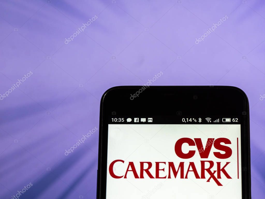 KIEV, UKRAINE Sept 13, 2018: CVS Caremark logo seen displayed on smart phone