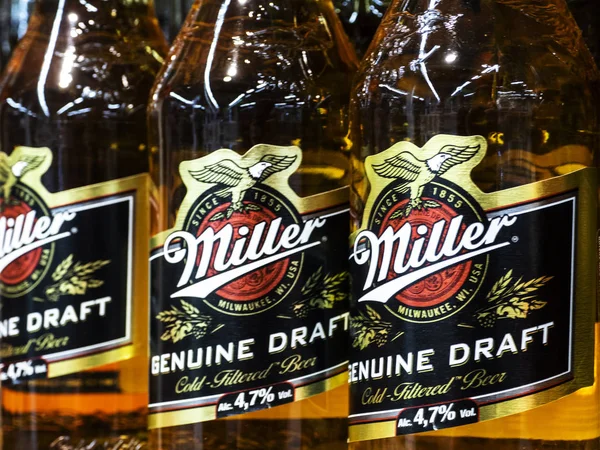 Kiev Ukraine Sept 2018 Miller Genuine Draft Stor — Stock Photo, Image