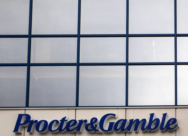 Kiev Ucrânia Setembro 2018 Procter Gamble Logo Construção Fábrica — Fotografia de Stock
