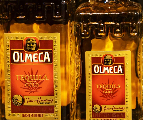 Kiev Ukrajna 2018 Szeptember Olmeca Tequila Stror Olmeca Tequila Tequila — Stock Fotó