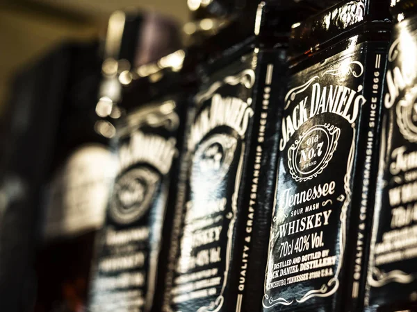 Kiev Ukraine September 2018 Jack Daniels Whisky Butikshyllan Jack Daniel — Stockfoto