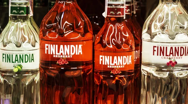 Kiev Ucrânia Setembro 2018 Various Finlandia Vodka Finlandia Uma Vodka — Fotografia de Stock