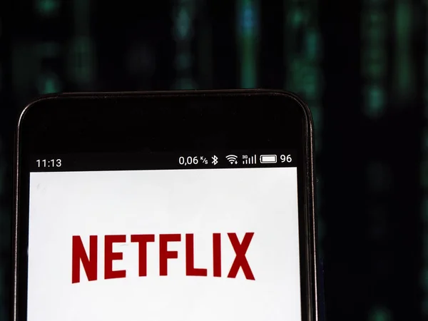 Kiev Ukraine Setembro 2018 Logotipo Netflix Exibido Smartphone Netflix Inc — Fotografia de Stock