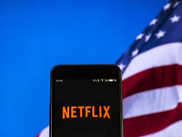 Kiev Ukraine Sept 2018 Netflix Logo Seen Displayed Smart Phone — Stock Photo, Image