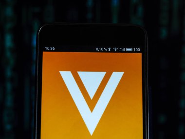 Kiev, Ukrayna 13 Eylül 2018: Veeva sistemleri bilgisayar yazılım şirketi logo akıllı telefon görüntülenen gördüm. Veeva sistemleri ilaç ve yaşam bilimleri sanayi uygulamaları üzerinde odaklanmış bir bulut bilgi işlem şirketidir.