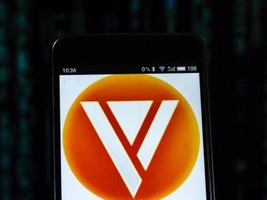 Kiev, Ukrayna 13 Eylül 2018: Veeva sistemleri bilgisayar yazılım şirketi logo akıllı telefon görüntülenen gördüm. Veeva sistemleri ilaç ve yaşam bilimleri sanayi uygulamaları üzerinde odaklanmış bir bulut bilgi işlem şirketidir.