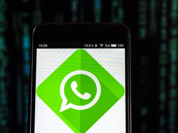 Kiev Oekraïne Sept 2018 Whatsapp Logo Zien Weergegeven Slimme Telefoon — Stockfoto